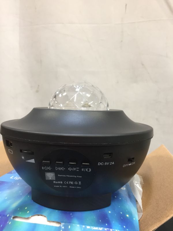 Photo 5 of Night Light Projector 3 in 1 Galaxy Projector Star Projector with Bluetooth Speaker, Ocean Wave Bedside Lamp, Adjustable Lightness & Remote Control, Support WiFi Connection Music Player
