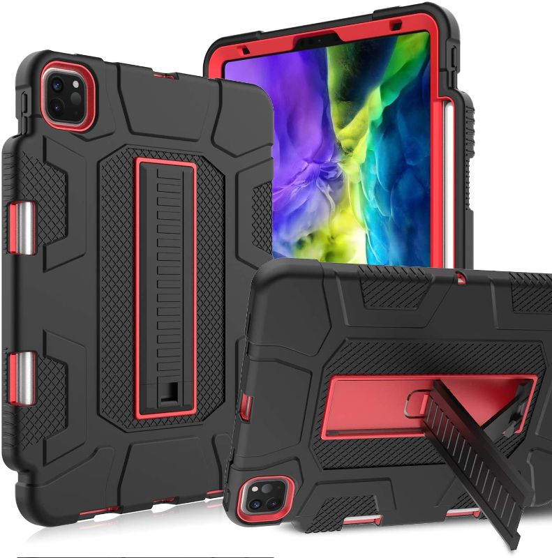 Photo 1 of Elegant Choise Case for New IPad Pro 11 inch 2020 and 2018 with Pen Holder Function Kickstand, Hybrid Three Layer Armor Defender Protective Case Cover for New Ipad Pro 11 inch 2020 Release
