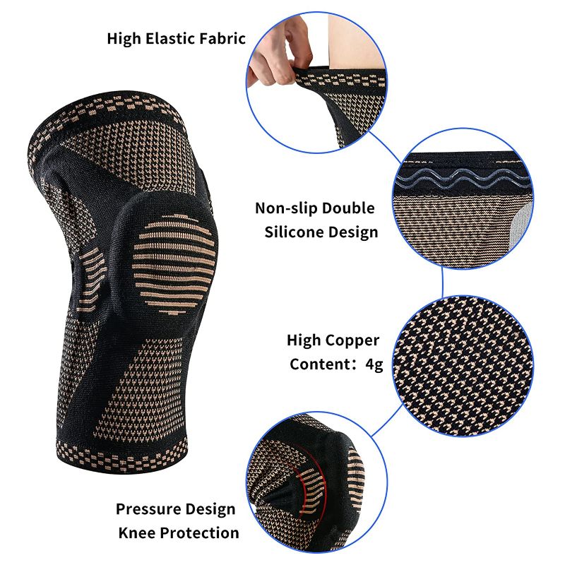 Photo 1 of  Knee Brace for Arthritis Pain and SupporT Knee Sleeve Compression for Sports,Workout,Arthritis Relief-Single(M)
