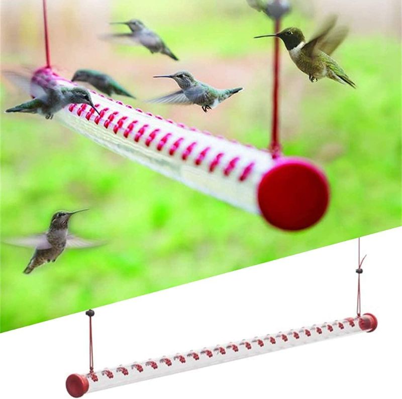 Photo 1 of Bob's Best Hummingbird Feeder-19.6'', with Hole Birds Feeding Transparent Pipe, Bird Feeder for Garden Home Decorative? Indoor or Outdoor Decor (50cm/19.6")
