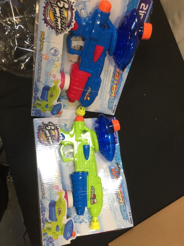 Photo 2 of (2 Pack) Bubble Gun and Water Gun for Kids