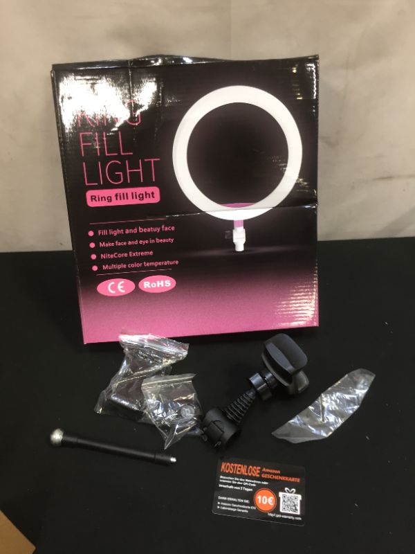 Photo 2 of 10 inch Ring Light with Tripod Stand - Rovtop LED Camera Selfie Light Ring with iPhone Tripod and Phone Holder for Video Photography Makeup Live Streaming