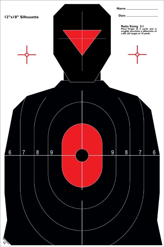 Photo 1 of Caldwell Ultra Portable Target Stand with Tear Down Design and Targets for Outdoor, Range, Shooting and Hunting, 12" x 18" , white, red
