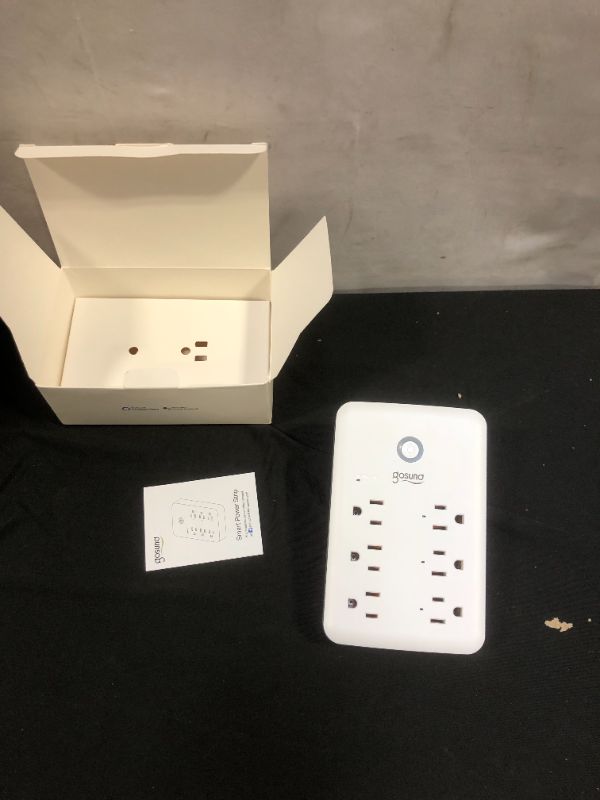 Photo 2 of ***new open for photo *** Gosund Smart Wall Outlet Extender (15A/1800W), Multi WiFi Plug with 3 USB Ports (5V/3A 24W) and 6 Outlet Wall Adapter Plug Expanders Surge Protector Works with Alexa and Google Home
