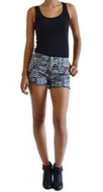 Photo 1 of Betsey Johnson White with Black Net Women's Short
4
