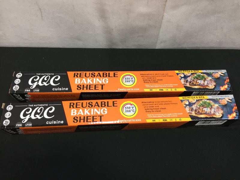 Photo 1 of GQC BBQ Grill Mat, Non-Stick Grill Cooking Mat Teflon Reusable Barbecue Baking Mats, Heavy Duty,Easy to Clean - Works on Electric Grill Gas Charcoal BBQ (6X(33X40) cm) ---2 PACK