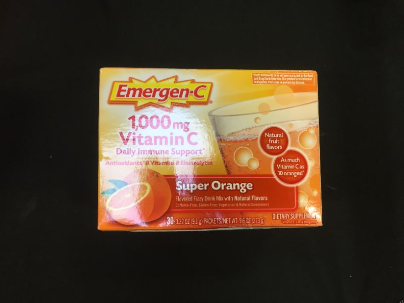 Photo 2 of Emergen-C Vitamin C Drink Mix - Super Orange - 30ct EXP EXP 11/2022