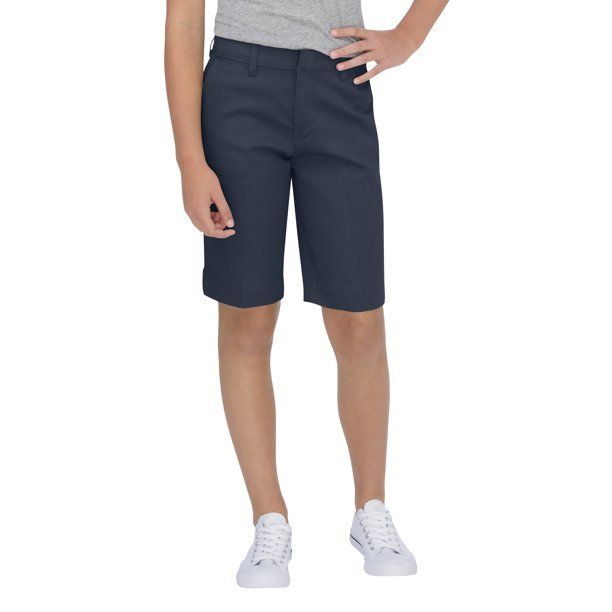 Photo 1 of Dickies Girls School Uniform Classic Fit Bermuda Stretch Twill Shorts, Sizes 4-20
