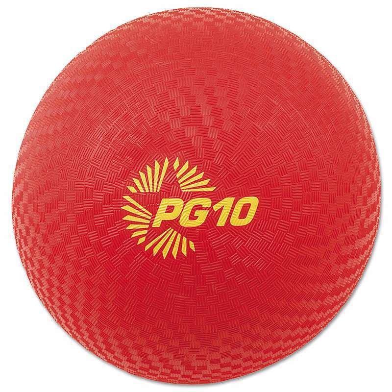 Photo 1 of Champion Sports Playground Ball, 10" Diameter, Red 710858006733
