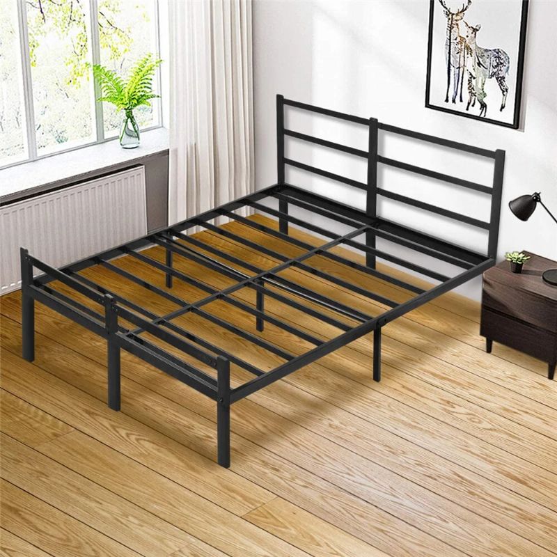 Photo 1 of parts for a Full Bed Frames with Headboard,Black 14 Inch Metal Platform Bed Frame with Storage, Heavy Duty Steel Slat and Anti-Slip Support, Easy Quick Lock Assembly, No Box Spring Needed - Full Size
