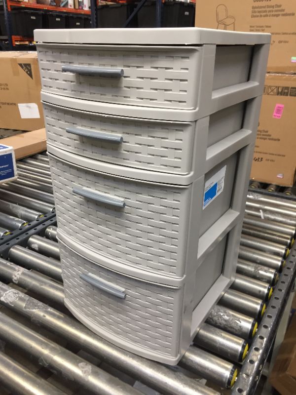 Photo 2 of 4 Drawer Medium Weave Tower Storage Cart - Room Essentials™
