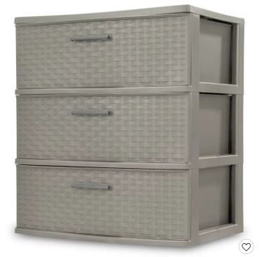 Photo 1 of 3 Drawer Wide Tower Utility Storage Weave - Room Essentials™
