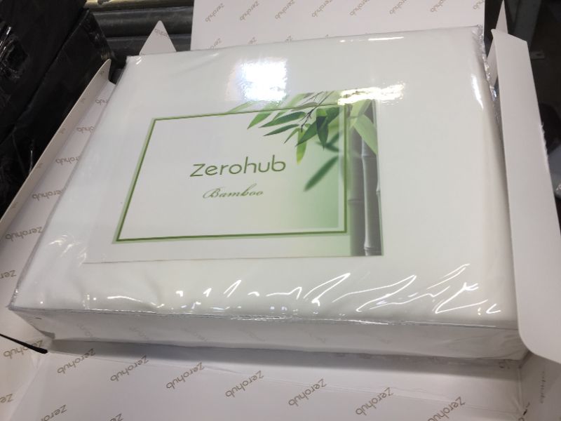 Photo 1 of Zerohub 100% bamboo sheet set, eco-friendly, with deep pockets, super soft, breathable, comfortable and hypoallergenic
