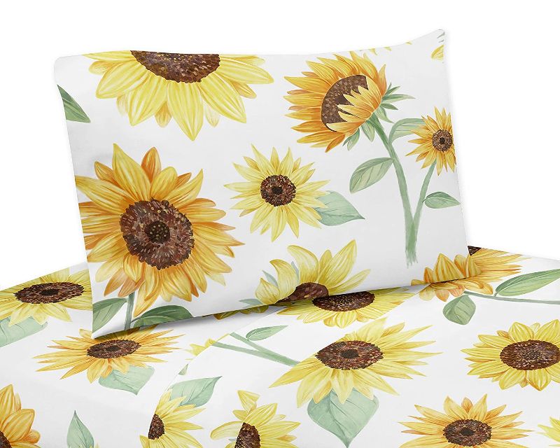 Photo 1 of 5FT X 4FT SUNFLOWER BED SHEET AND PILLOW CASE. 