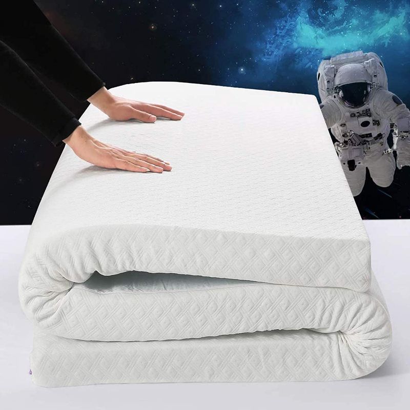 Photo 2 of 3 Inch Queen Cool Gel Memory Foam Mattress Topper?Soft Luxury Premium Foam, Comfort Body Support & Pressure Relief, Washable Removable Soft Cover,10 Year Warranty
