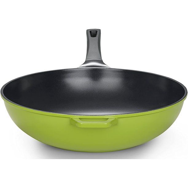 Photo 1 of 14" Green Earth Wok by Ozeri, with Smooth Ceramic Non-Stick Coating (100% PTFE and PFOA Free)
