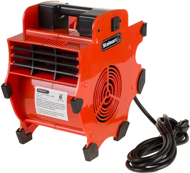 Photo 1 of Portable Adjustable Industrial Fan Blower- 3 Speed Heavy Duty Mechanics Floor and Carpet Dryer By Stalwart
