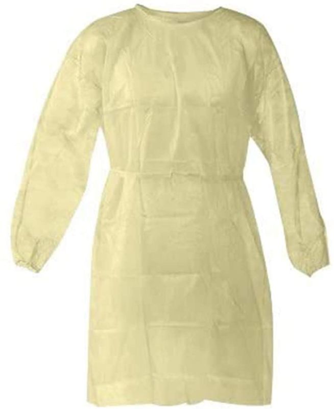 Photo 1 of Disposable Isolation Gown Size: Universal Qty: 50 per Case (Yellow)
