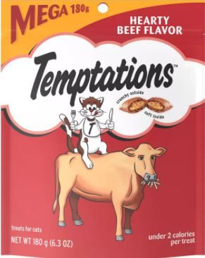 Photo 1 of Temptations cat treats beef flavor (box of 5)