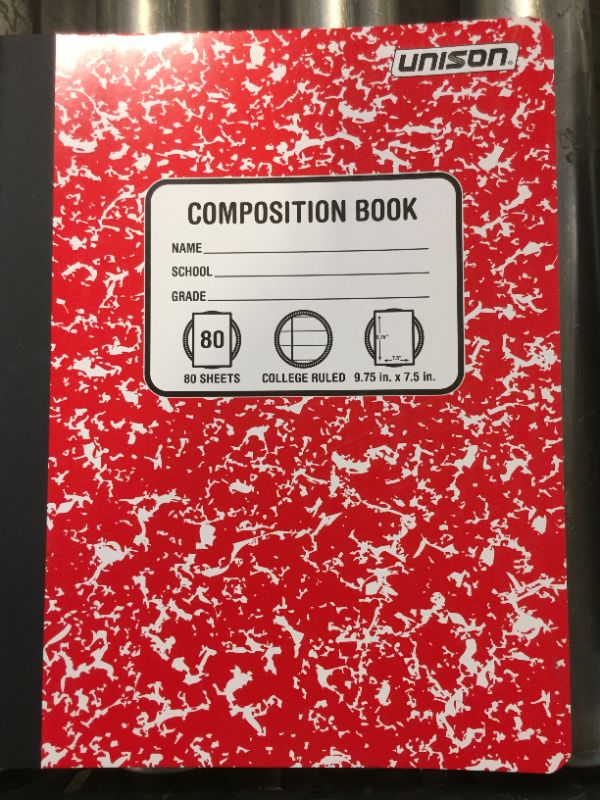 Photo 1 of 2 Composition Book College Ruled Paper Notebook 80 Sheets RED