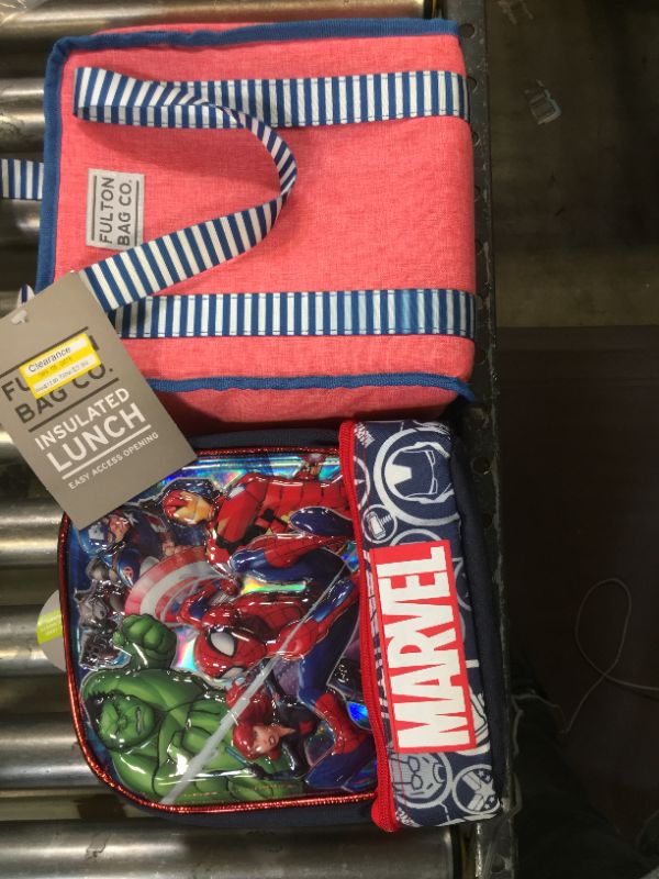 Photo 1 of 1 Fulton Bag Co. Selena Lunch Tote & 1 Marvel Universe 6D Laser Dual Compartment Lunch Bag - Navy

