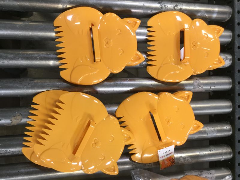Photo 1 of 4PAIR ORANGE FOX SHOVELS - ONE HANDLE IS BROKEN OFF 