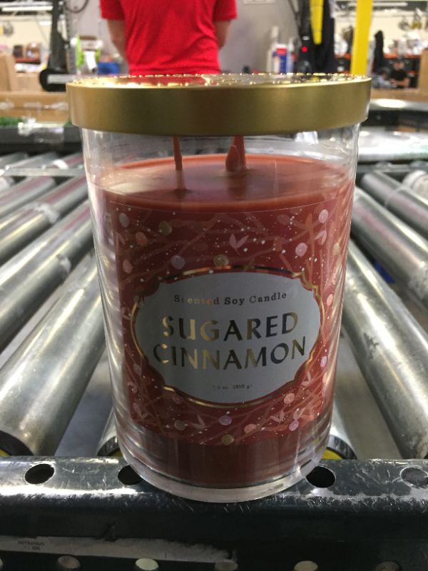 Photo 2 of 25.1oz Lidded Glass Jar 2-Wick Sugared Cinnamon Candle - Opalhouse™
