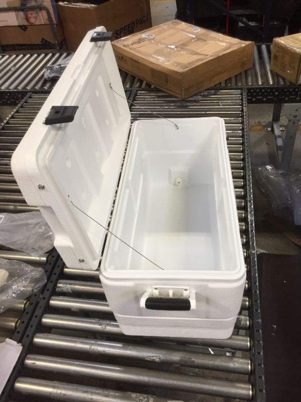 Photo 3 of Igloo 94 Qt Marine Ultra Ice Chest Cooler, White