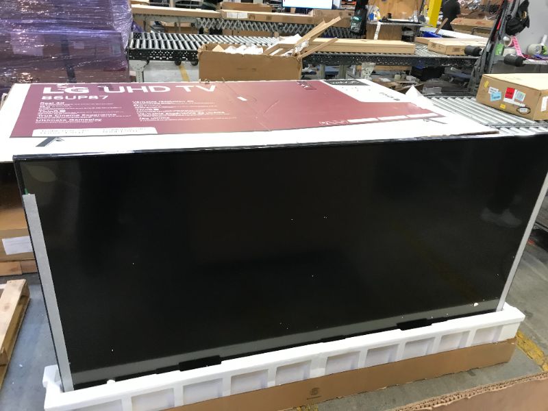 Photo 1 of LG LED Smart TV 86" Real 4K UHD TV - damaged screen as shown. sold as parts 