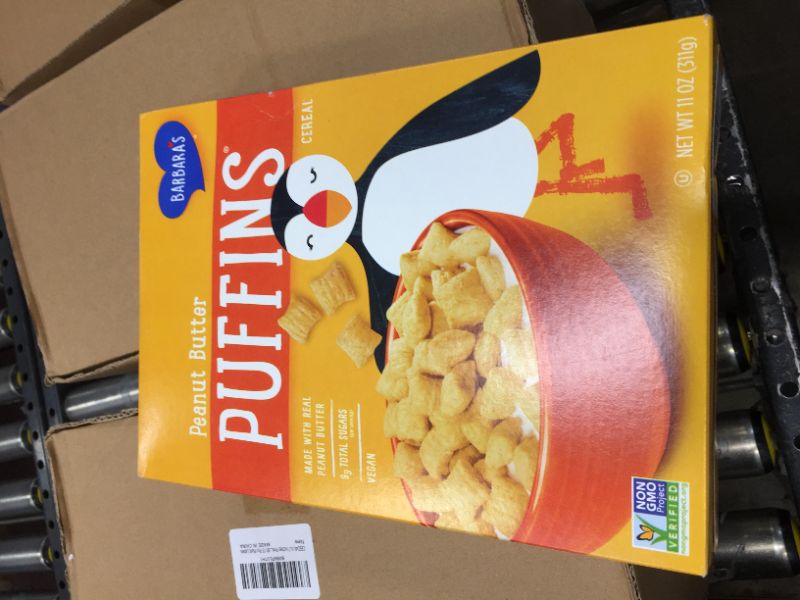 Photo 3 of  8 pack BARBARA'S Puffins Peanut Butter Cereal, Non-GMO, Vegan - jun072021