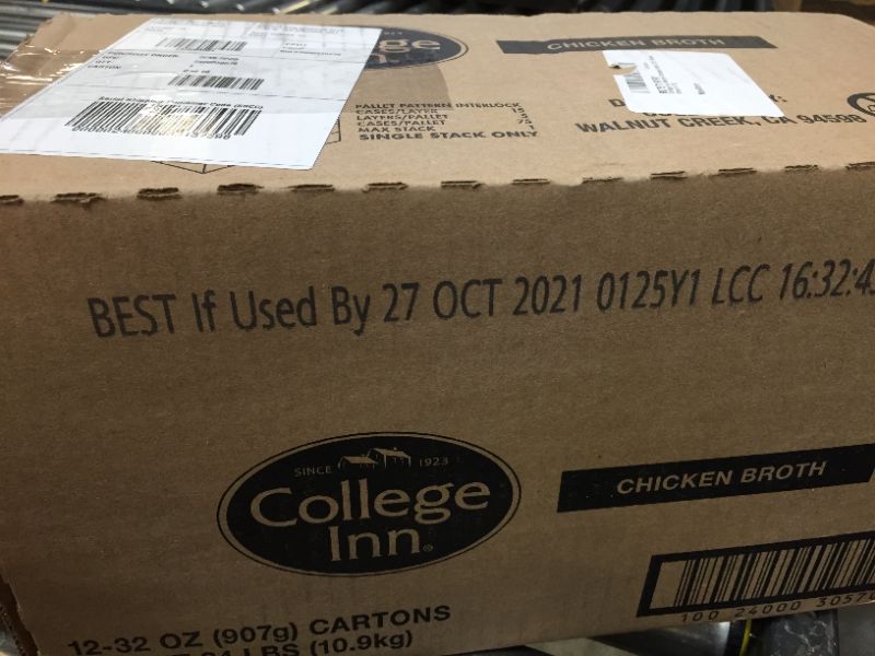 Photo 1 of College Inn Broth, Chicken - 32 oz 12 pack 27/oct/2021