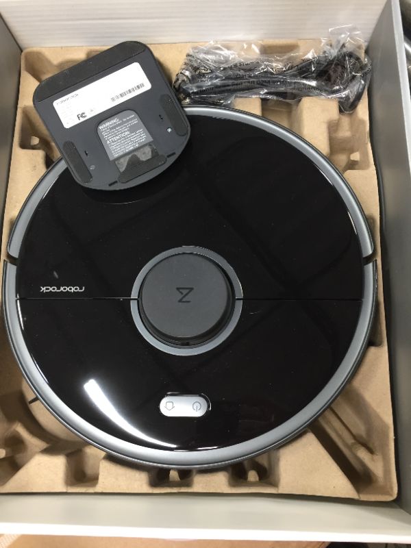 Photo 3 of Roborock S5 MAX Robot Vacuum and Mop Cleaner, Self-Charging Robotic Vacuum, Lidar Navigation, Selective Room Cleaning, No-mop Zones, 2000Pa Powerful Suction, 180mins Runtime, Works with Alexa
**NORMAL USE**