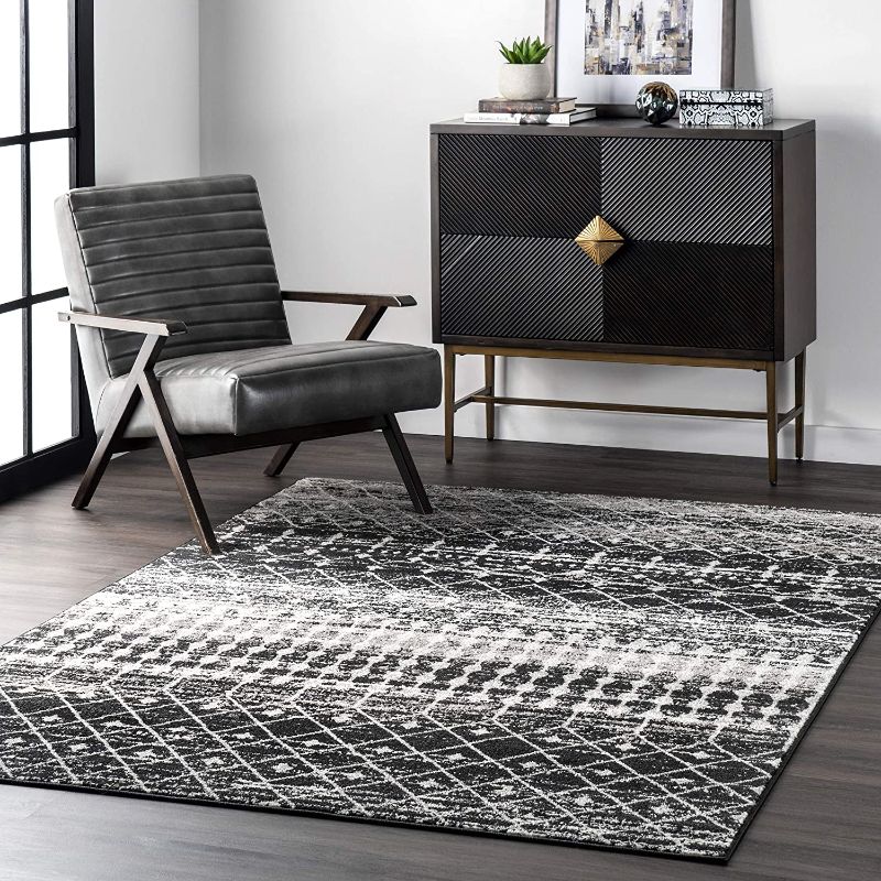 Photo 1 of nuLOOM Moroccan Blythe Area Rug, 8' x 11', Black
