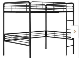 Photo 1 of DHP Amelia Black Full Metal Loft Bed
