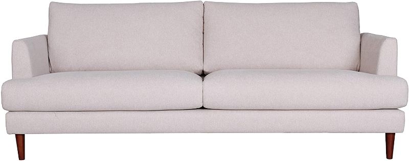 Photo 1 of Amazon Brand – Rivet Canton Deep Mid-Century Modern Sofa Couch, 88.6"W, White
