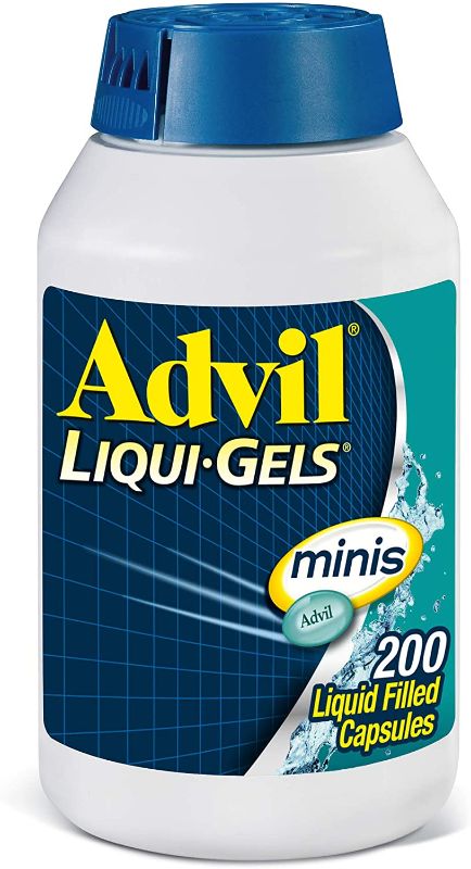 Photo 1 of Advil Liqui Gels Pain Reliever and Fever Reducer Ibuprofen 200mg Fast Pain Relief, Liqui-gel Minis, 200 Count
