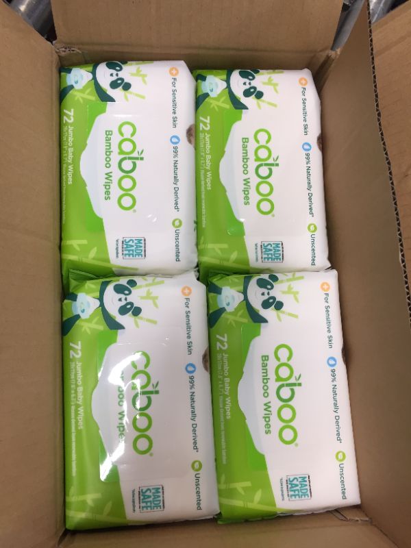Photo 1 of Caboo Tree Free Bamboo Baby Wipes, Eco Friendly Naturally Derived Baby Wipes for Sensitive Skin, 12 Resealable Peel Tab Travel Packs, 72 Wipes Per Pack, Bulk Total of 864 Wipes - BEST BEFORE 2023
