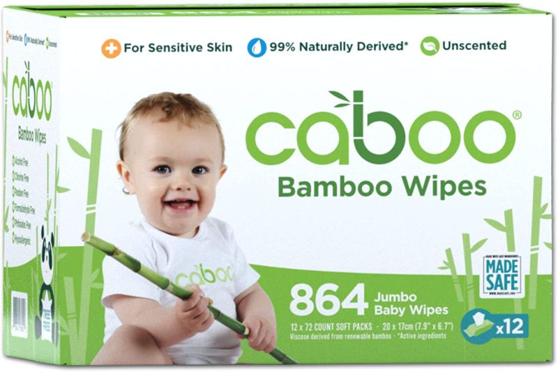 Photo 1 of Caboo Tree Free Bamboo Baby Wipes, Eco Friendly Naturally Derived Baby Wipes for Sensitive Skin, 12 Resealable Peel Tab Travel Packs, 72 Wipes Per Pack, Bulk Total of 864 Wipes - BEST BEFORE 2023
