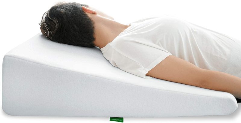 Photo 1 of ??Cushy Form Bed Wedge Pillow for Sleeping - Memory Foam Leg Elevation for Post Surgery, Sleeping, Sitting - Triangle Pillow with Washable Cover Helps Aid...
