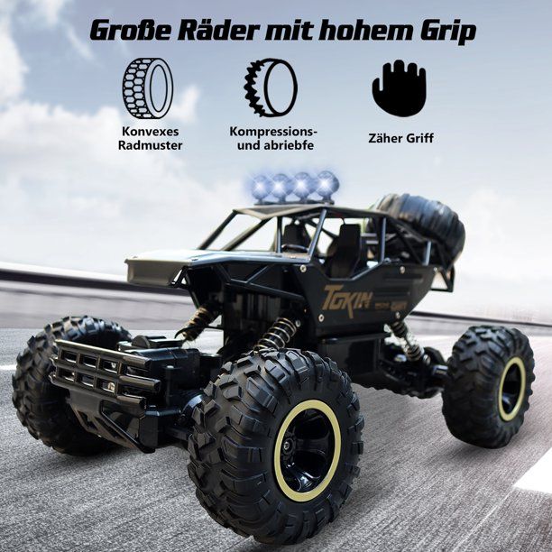 Photo 1 of Kids RC Car Toy, Remote Control Car 1:12 Big Scale 4WD Off Road Rock Crawlers 2.4Ghz Radio Remote Control Monster Trucks,High Speed Racing All Terrain Climbing Car Gift for Kids
