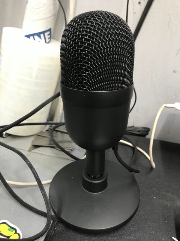 Photo 2 of Razer Seiren Mini USB Streaming Microphone: Precise Supercardioid Pickup Pattern - Professional Recording Quality - Ultra-Compact Build - Heavy-Duty Tilting Stand - Shock Resistant - Classic Black
