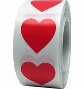 Photo 1 of 1000 pcs 1" red heart stickers2 rols  500 per roll