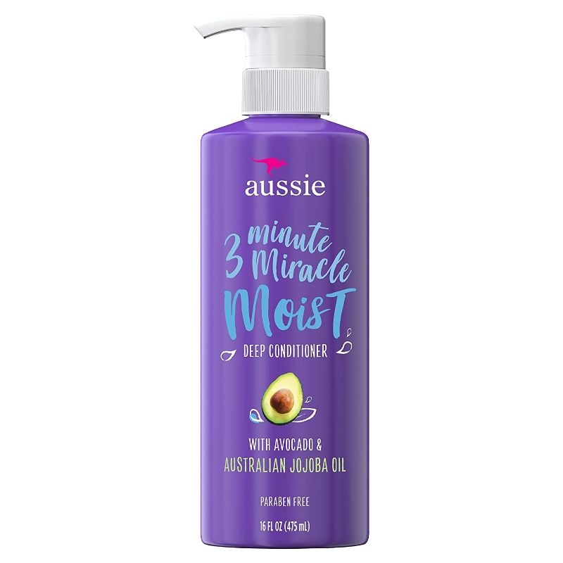 Photo 1 of Aussie Paraben-Free Miracle Moist 3 Minute Miracle Conditioner w/ Avocado for Dry Hair Repair, 16.0 fl oz
