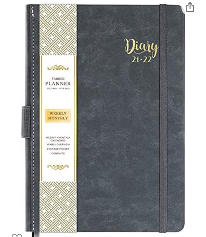 Photo 1 of 2021-2022 Appointment Book & Planner - Daily Hourly Planner from July 2021 - June 2022, 5.75" X 8.25", 60-Minute Interval, Faux Soft Leather Cover, Premium Paper with Pen Holder, Inner Pocket-BROWN