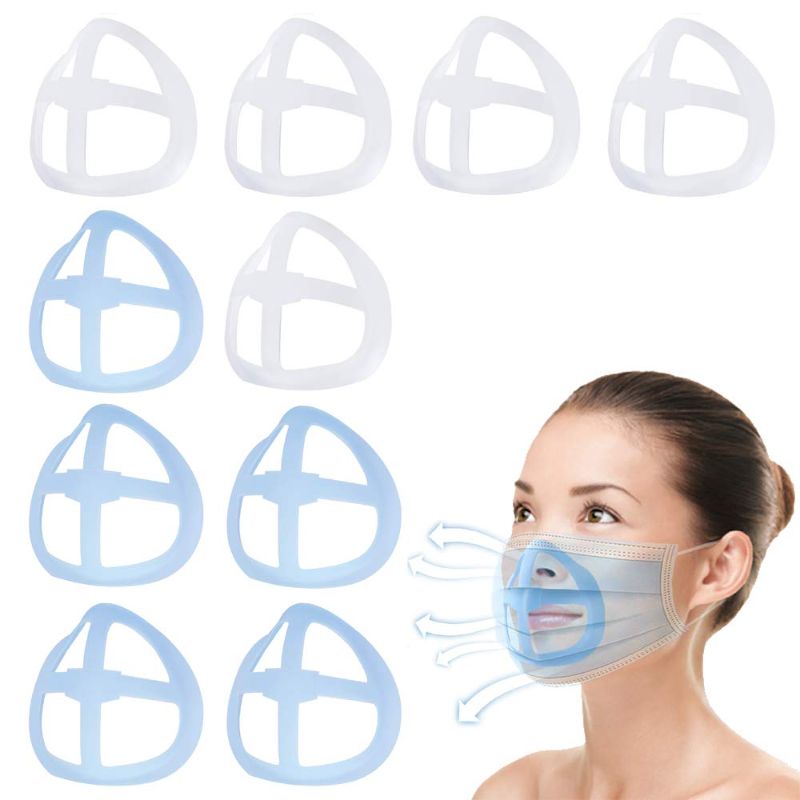 Photo 1 of 3D Mask Cup - 3D Mask Bracket - Plastic Masks Protection - Breathing Space Help Breathe Smoothly - Prevention of Makeup Loss Lipstick Protection - Washable Reuse(Ten mixed)
