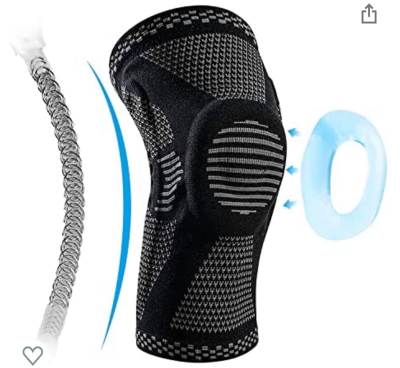 Photo 1 of BYON Copper Recovery Knee Compression Sleeve with Patella Gel Pad and Side Stabilizers, Highest Copper Content Knee Sleeve Support for Meniscus Tear,ACL,Arthritis,Joint Pain Relief, Breathable Supportive Reduce Joint Pain for Men & Women-LARGE