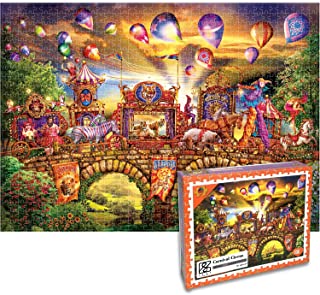 Photo 1 of 1000 Piece Carnival Circus Jigsaw Puzzle, for Adults,Color Challenge Puzzle Game is The Best Gift for Birthday Gift, Large Finished Size