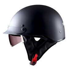 Photo 1 of  1Storm Motorcycle Half Face Helmet Mopeds Scooter Pilot With Retratable Inner Smoked Visor: HKY205V
SIZE S 