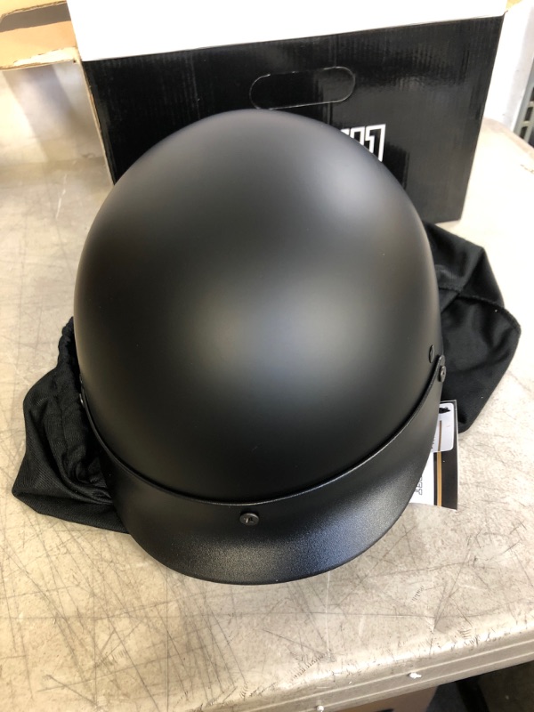 Photo 2 of  1Storm Motorcycle Half Face Helmet Mopeds Scooter Pilot With Retratable Inner Smoked Visor: HKY205V
SIZE S 