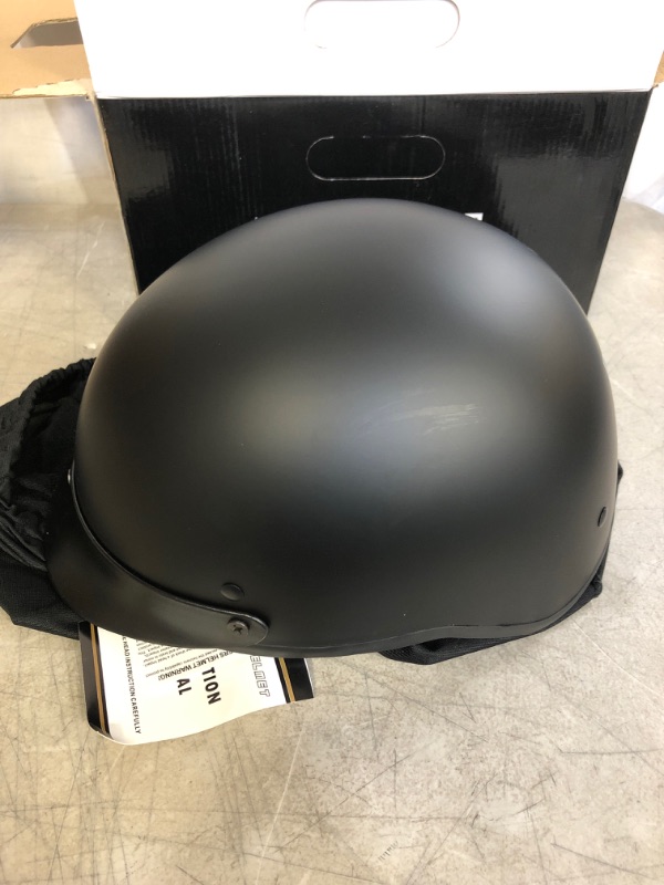 Photo 3 of  1Storm Motorcycle Half Face Helmet Mopeds Scooter Pilot With Retratable Inner Smoked Visor: HKY205V
SIZE S 